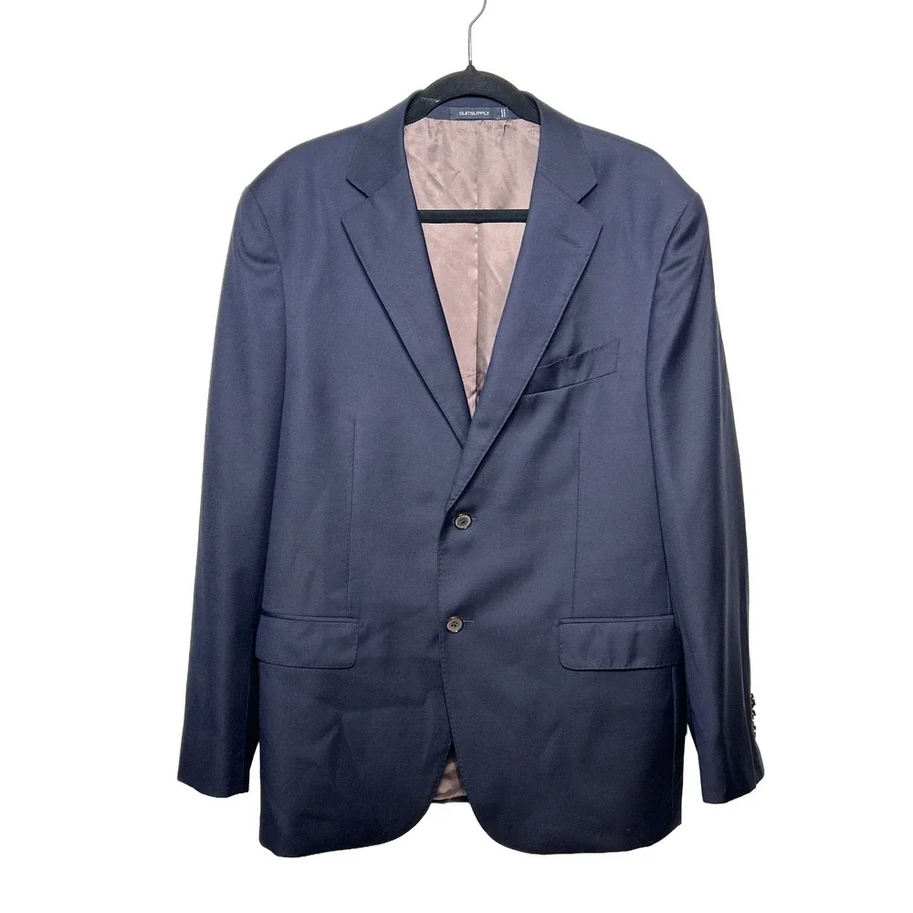 Suitsupply Wool Sport Coat Blazer Two Button Navy Blue US Size‎ 44R